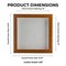 Warm Honey Brown Wood Shadow Box Frame with Acrylic Front - White Suede Backing, 30 Sizes